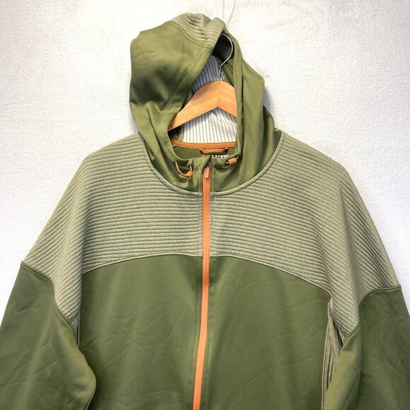 Duluth Trading Zip Up Jacket Mens 2XL Green Orange Performance Hooded Stretch - Picture 3 of 15